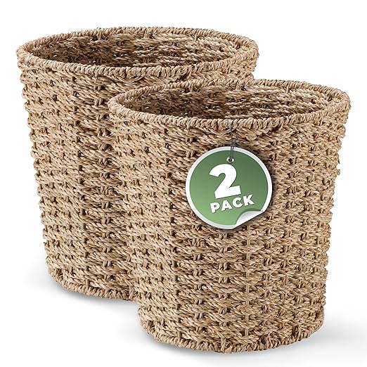 84ECO 2-Pack Seagrass Waste Baskets