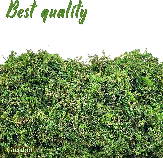 Green Moss for Crafts Artificial Moss Decorative Moss for Potted Plant Faux Orchid Moss Potting Mix Soil Peat Sphagnum Moss Pole Craft Arts Floral Wedding Decor Fairy Garden Terrariums Decoration