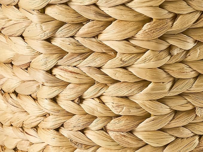 Natural Water Hyacinth Floor Vase, 22 Inch Tall Large Woven Basket for Dried Flowers, Boho Decorative Planter for Living Room, Farmhouse Entryway Home Decor,Bohemian vase