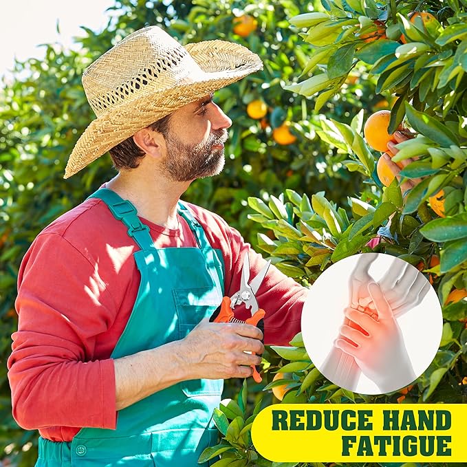 EWPJDK 4 Pack Garden Pruning Shears, Stainless Steel Garden Shears, Gardening Shears, Garden Scissors, Clippers, Pruning Snips, Pruning Shears for Gardening Tools (Orange)
