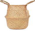 Blueming Home Olive Tree Basket – Wicker Seagrass Planter for Tall Indoor Fake Plants, Decorative Rattan Basket for Houseplants, Snake Plant, Monstera, 7-8 Inch Pots (Original, Medium)