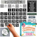 Hadley Designs Classroom Calendar Set Bulletin Board Decorations - Neutral School Calendar for Classroom Decor, Kindergarten Preschool Elementary Teacher Must Haves, Homeschool & Daycare Essentials