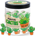 Positive Cactus Jar with 60 Daily Affirmation Cards, Emotional Support Plant Cactus Gifts, Stress Relief, Motivational Gift, Cactus Plushies, Mini Plant Toy Decor, Funny Gifts for Women, Positive Toy