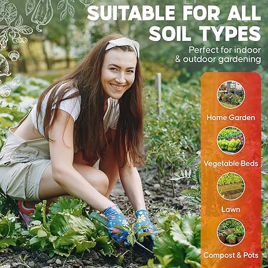 Soil Test Kit – 100 Soil pH Test Strips (3.5–9 Range) for Garden, Lawn & Indoor Plants – Easy At-Home Soil Testing