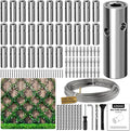 Wire Trellis for Climbing Plants Outdoor, 30-Set Wall Wire Trellis Kit with 1/8in x 150ft Stainless Steel Cable, T316 Cylindrical Espalier System for Fence and Garden DIY Projects