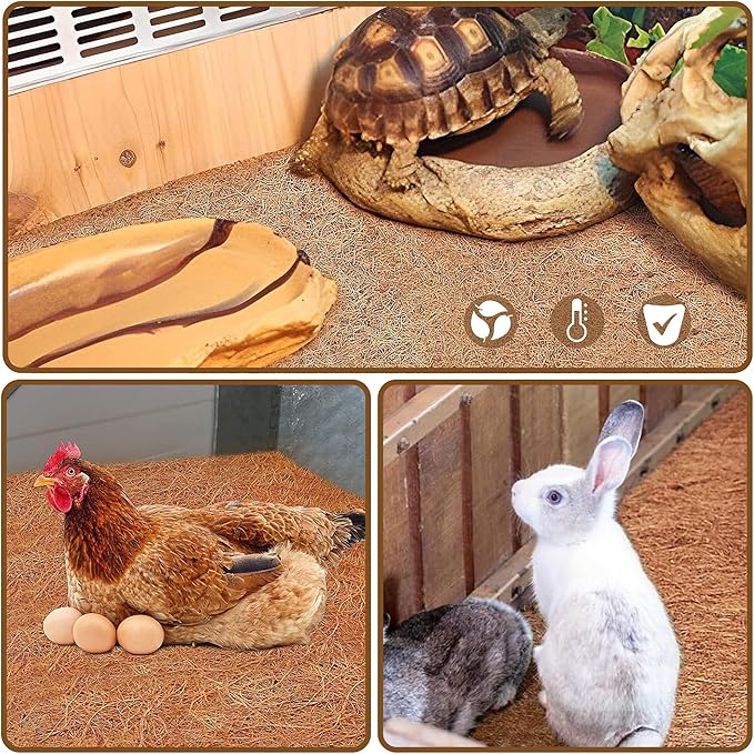 Natural Coco Liner Roll-31.5x78.7 Inch Coconut Coir Liner Sheets Coco Mat for DIY Flower Basket Liner Pet Pad Reptile Carpet Moss Pole