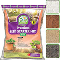 Seed Starter Potting Soil Mix, 4 Dry Quarts, Ready-to-Use Peat-Free Coco Coir Seed Starting Mix 4-in-1 Blend with Perlite, Vermiculite & Worm Castings for Germination & Seedlings