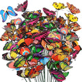 80 Pcs Decorative Butterfly Garden Stakes, 11.4 inch Waterproof Butterfly Picks for Flower Bouquet Arrangements, Colorful Plant Stick Kit Decorations for Patio Yard Pot (Multicolor)