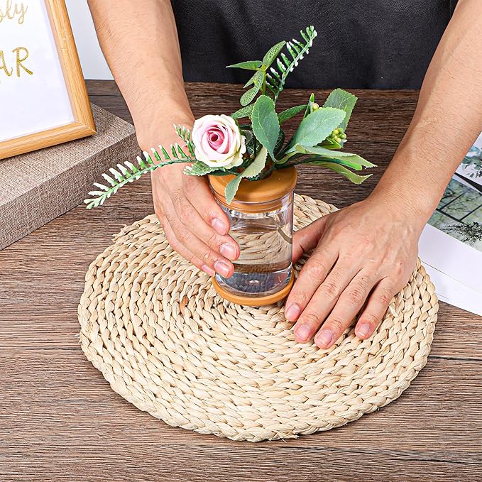18 Packs Plant Propagation Station, Clear Plastic Test Tube Vases with Hole Lids for Water Propagation, Hydroponic Growing for Home Office Desktop Decoration