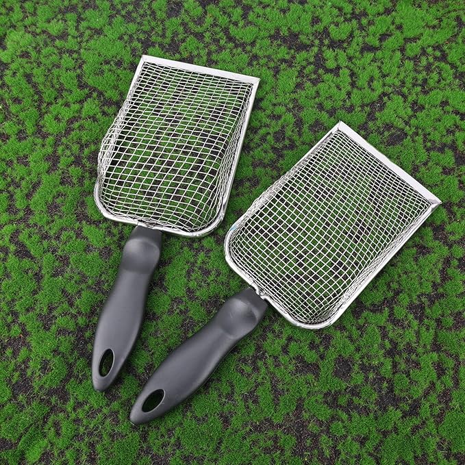 2pcs Gardening Sifter, Sand Compost Sifter with Handle Garden Sifters Compost Sifter Screen Garden Sieve Sifter Potting Scoop for Sand Rocks Dirt Compost