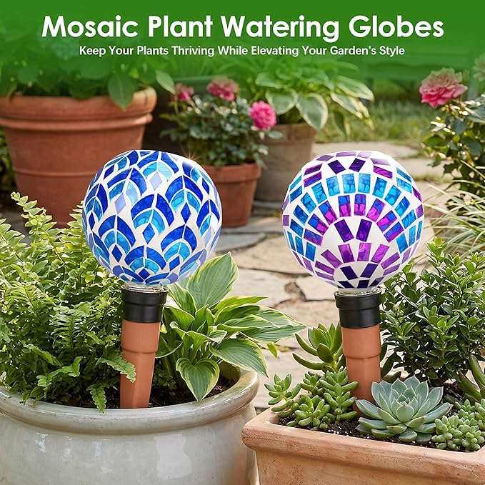 Plant Watering Globe Large Self Watering Globes 2 Pack for Indoor Outdoor Plants Self Watering Planter Insert Watering Devices for Plant Lover Gifts