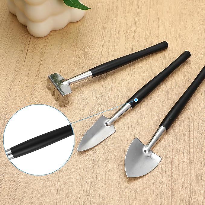 ElevateTech 12 Pcs Succulent Tools Mini Transplanting Garden Tool Set Succulent Care kit Plant Accessories for Indoor Gardening Flower Potting Cactus Houseplant Bonsai Care